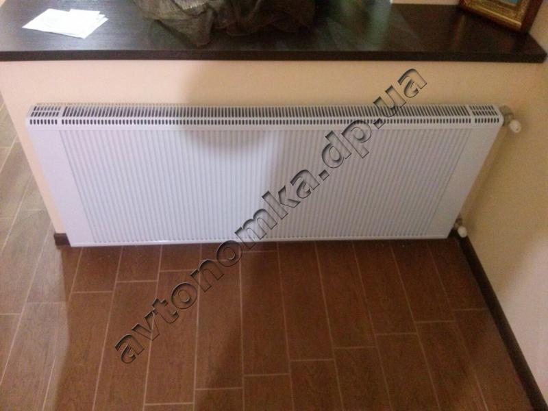 Установка автономного отопления. Установка радиаторов