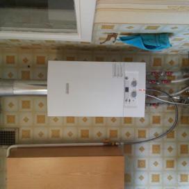 Установка газового котла Bosch 