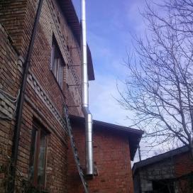 Монтаж твердотопливного котла и дымохода