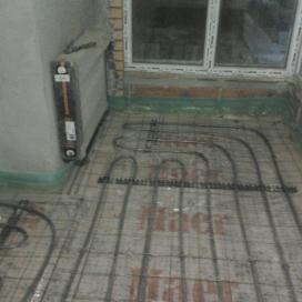 Установка радиатора и монтаж теплого пола