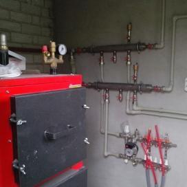 Монтаж твердотопливного котла под ключ